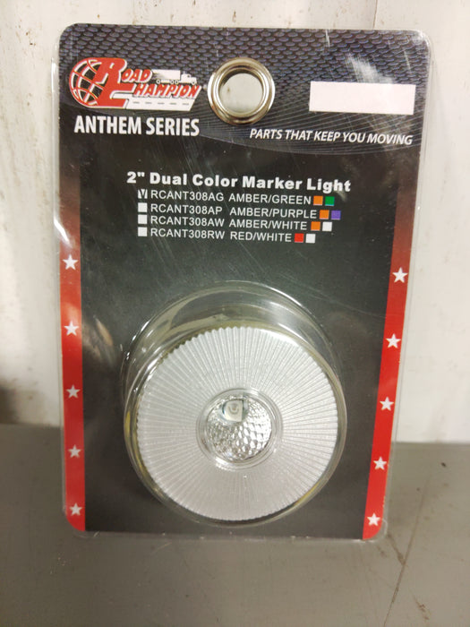 Road Champion RCANT308AG 2" dual color marker light amber/green New Part